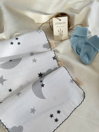 Liya&Co müslin ağız bezi 3'lü set, %100 pamuk, emici ve hassas ciltler için güvenli